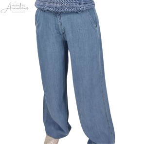 ZIZO Selene broek wijde pijpen tencel - Blue